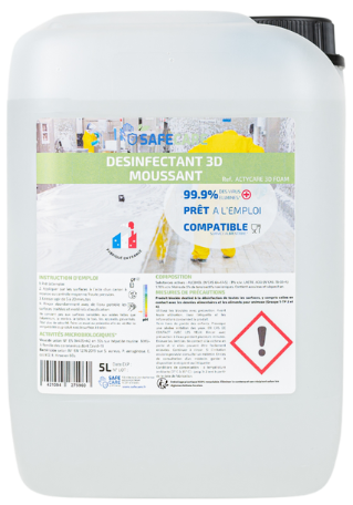 Désinfectant 3D moussant écologique en bidon de 5L