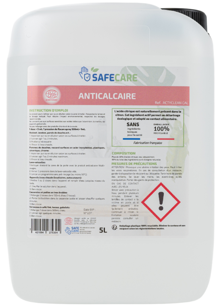 Anticalcaire Ecocert en bidon de 5L - Sanitaires