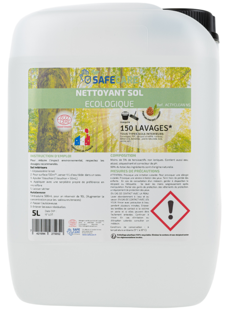 Nettoyant sol Ecocert en bidon de 5L
