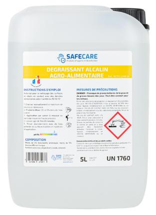 Dégraissant alcalin agroalimentaire en bidon de 5L