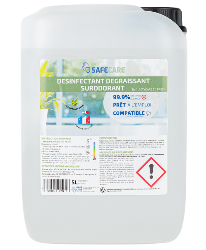 Désinfectant dégraissant surodorant écologique en bidon de 5L