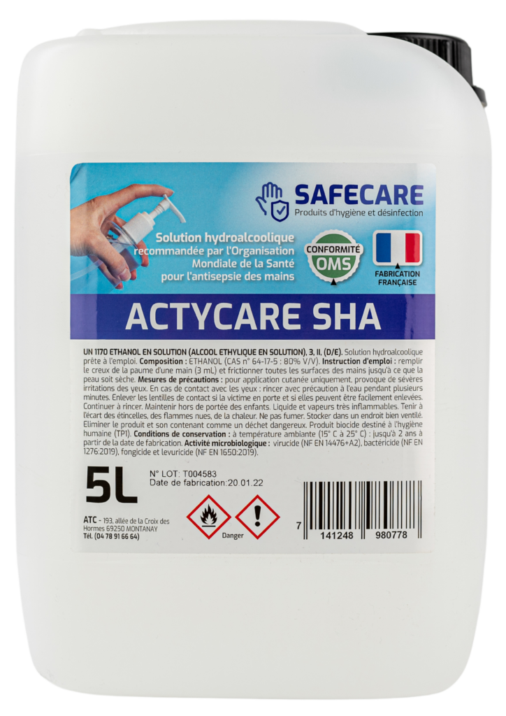 Solution hydroalcoolique pour les mains
