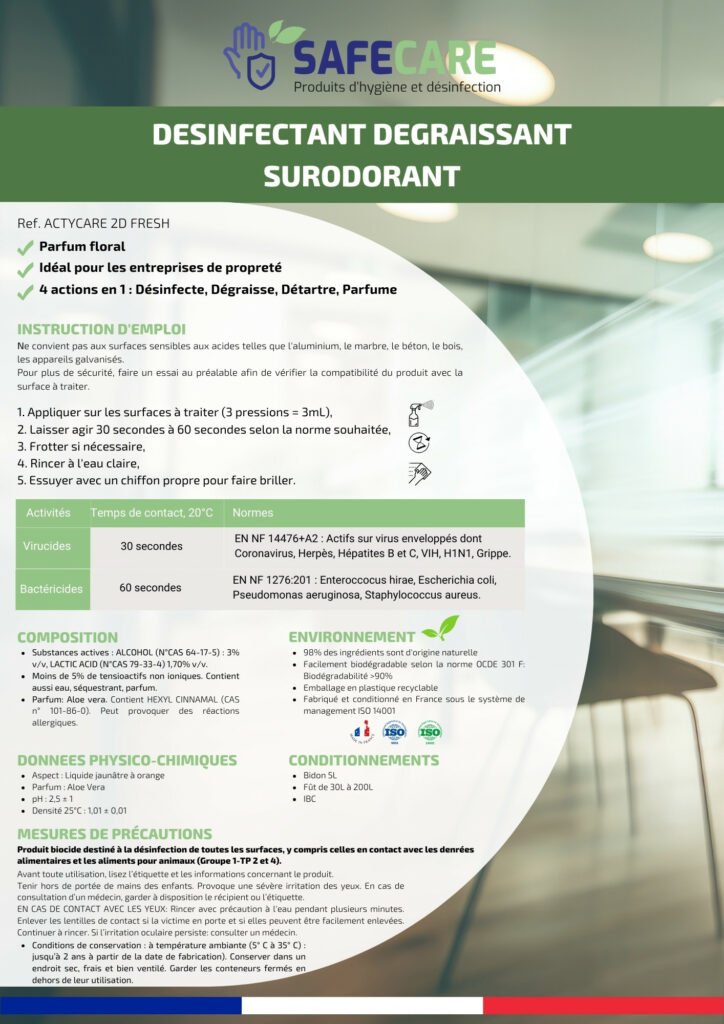 Fiche technique désinfectant dégraissant surodorant (fr)