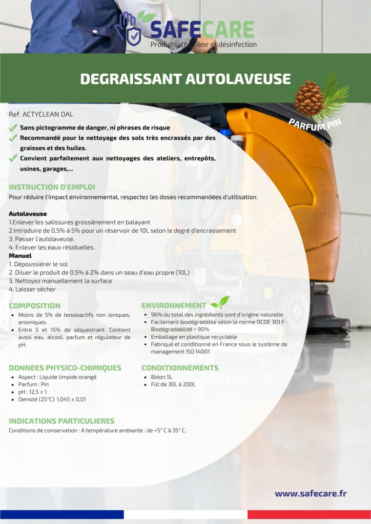 Fiche technique dégraissant autolaveuse (fr)