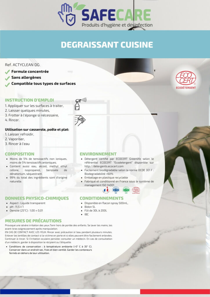 Fiche technique dégraissant cuisine (fr)