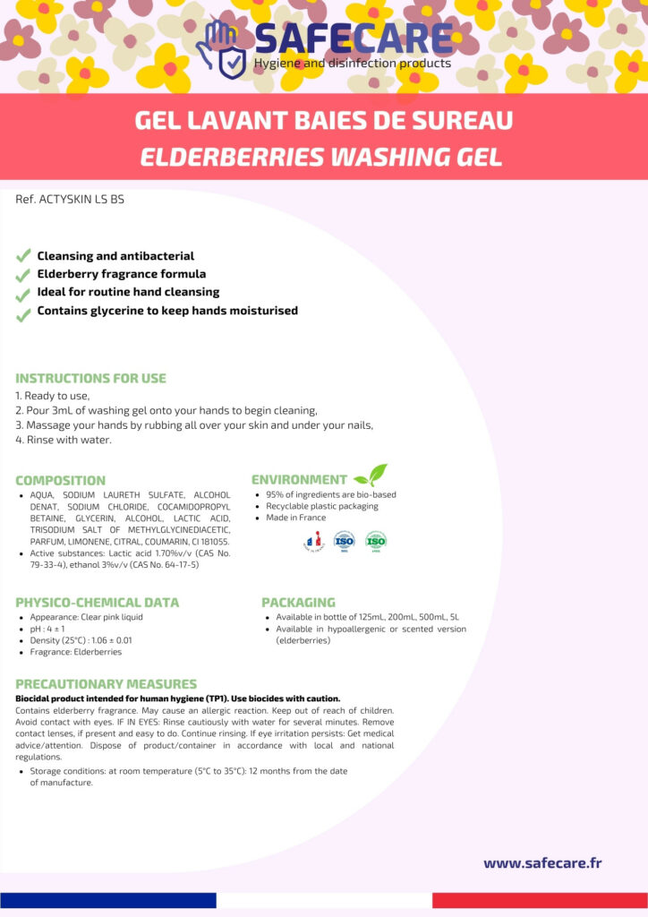 Fiche technique gel lavant baies de sureau (en)
