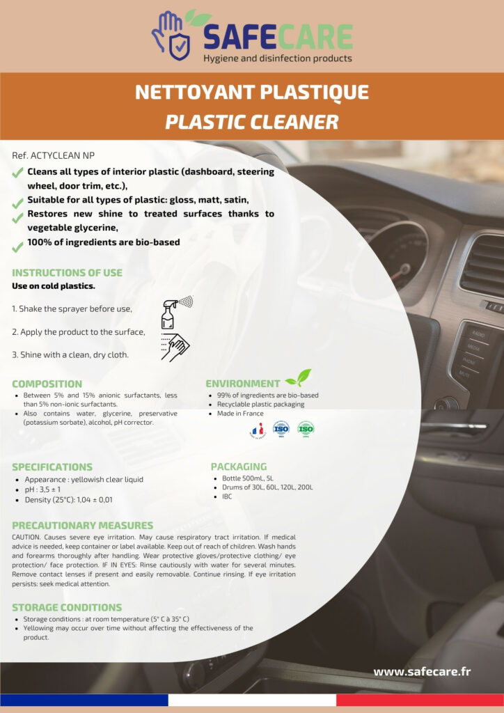 Fiche technique nettoyant plastique (en)
