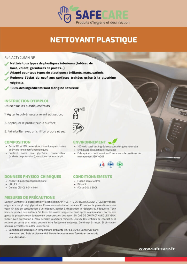 Fiche technique nettoyant plastique (fr)