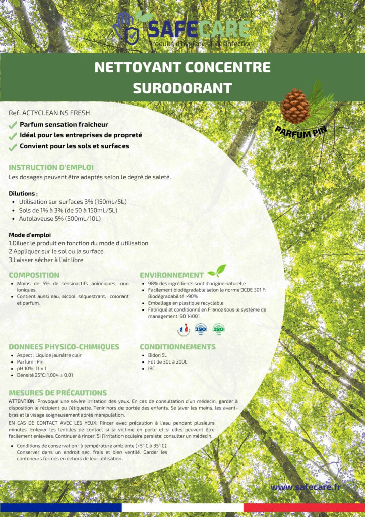 Fiche technique Nettoyant concentré surodorant (fr)