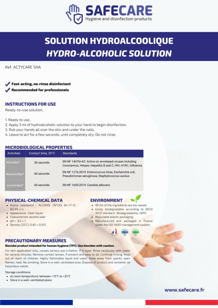 Fiche technique solution hydroalcoolique (en)