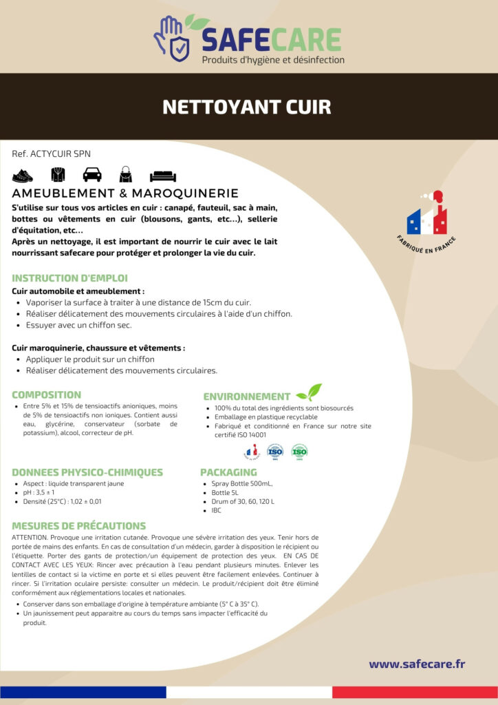 Fiche technique nettoyant cuir (fr)