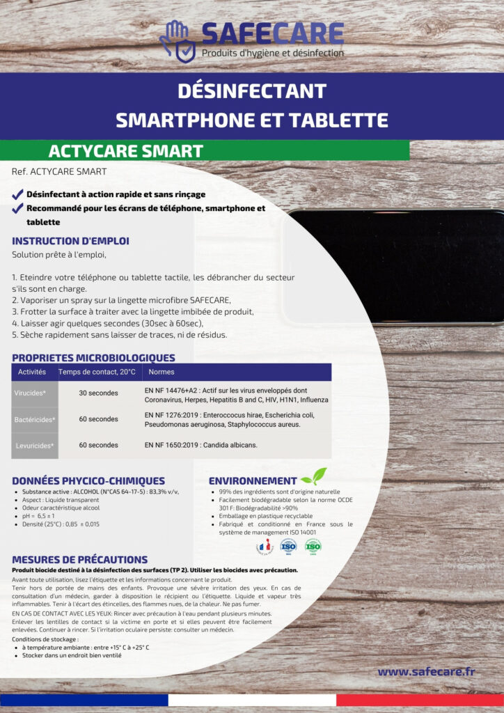 Fiche technique désinfectant smartphone et tablette (fr)