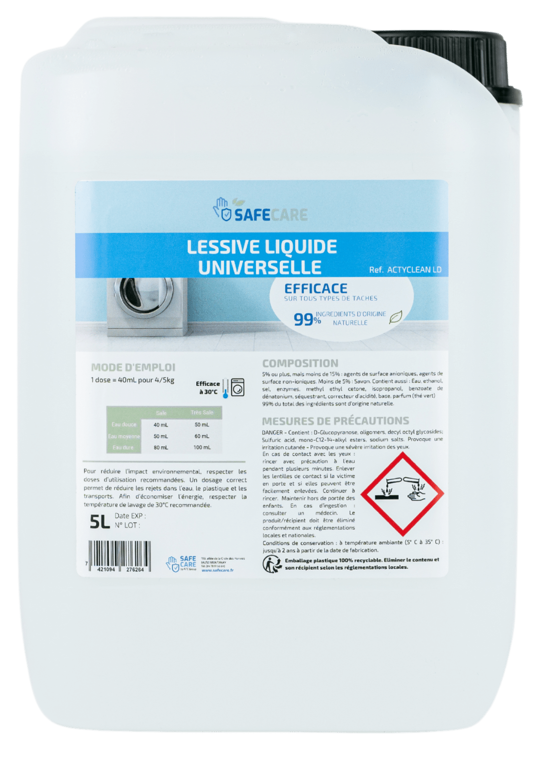 Lessive universelle en bidon de 5L