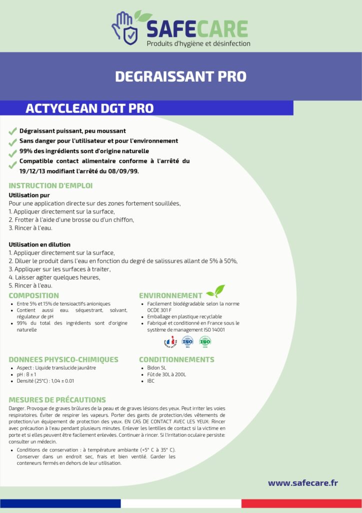Fiche technique dégraissant pro (fr)