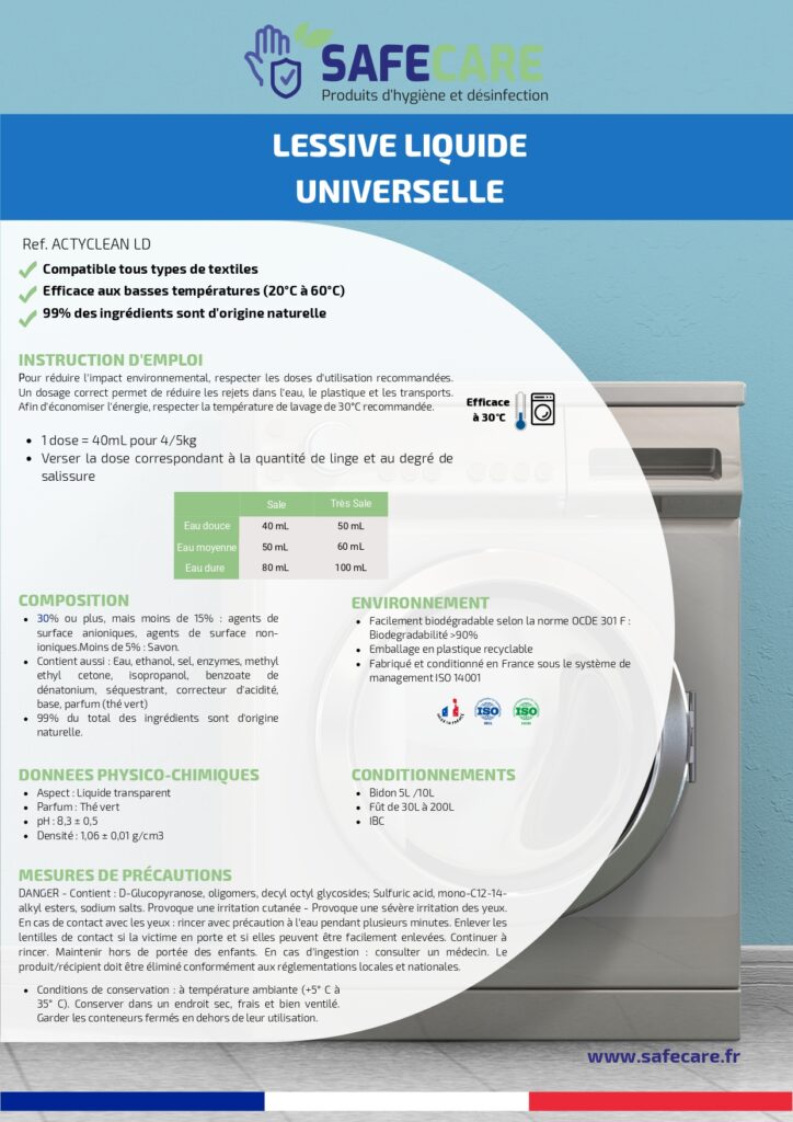 Fiche technique Lessive universelle (fr)