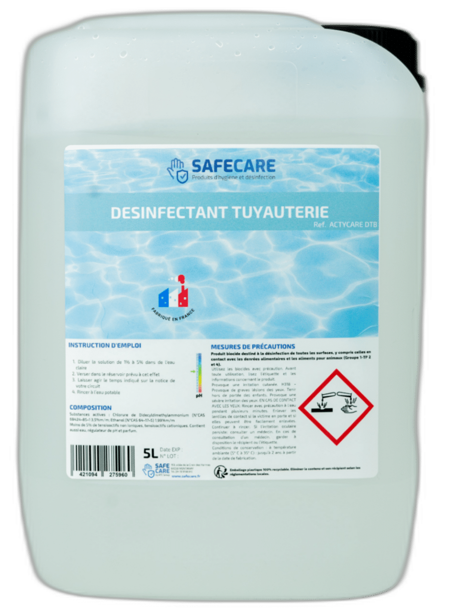 Désinfectant tuyauterie en bidon de 5L