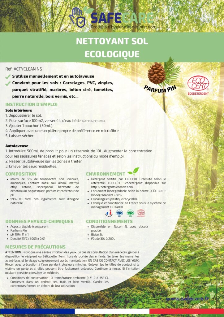 Fiche technique nettoyant sol ECOCERT (fr)