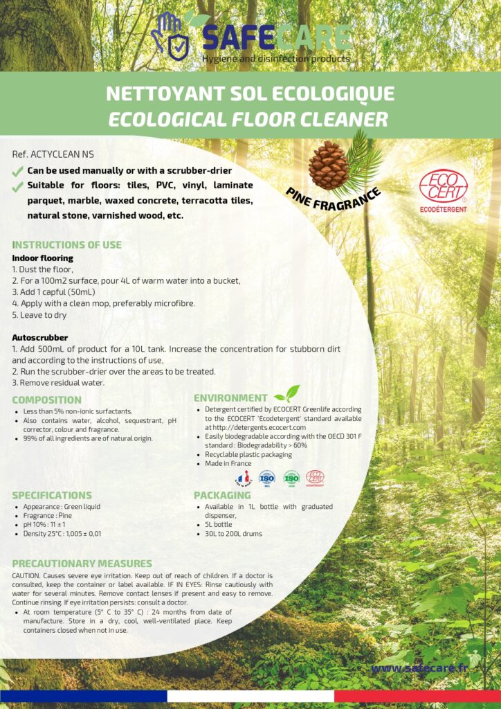 Fiche technique nettoyant sol ECOCERT (en)
