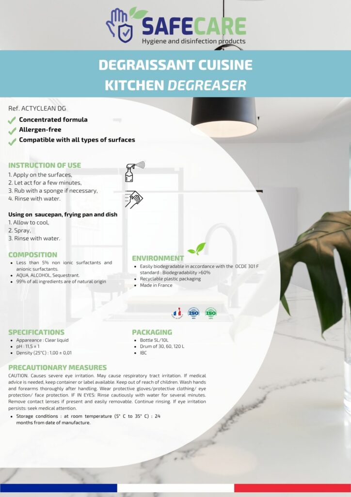 Fiche technique dégraissant cuisine (en)