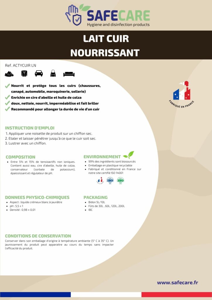 Fiche technique lait cuir (fr)