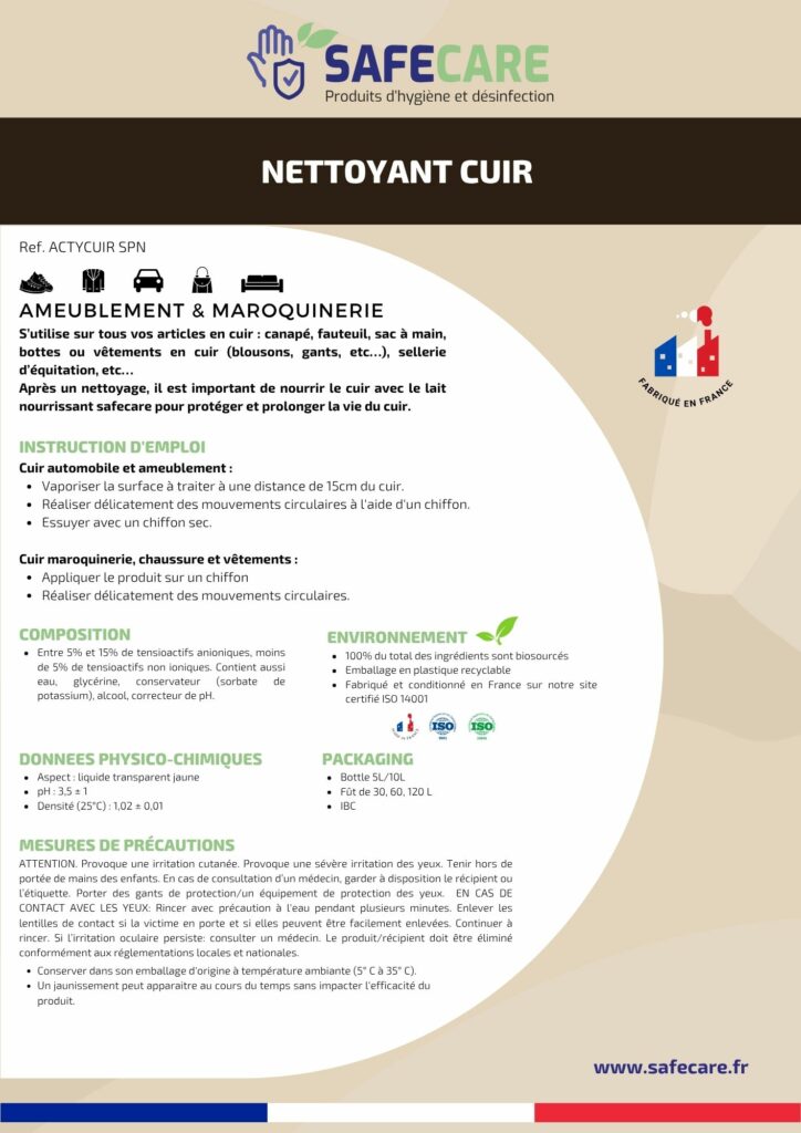 Fiche technique nettoyant cuir (fr)