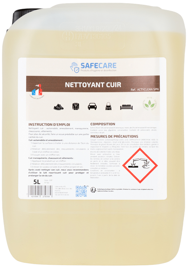 Nettoyant cuir en bidon 5L