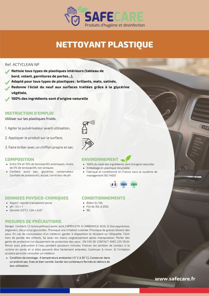 Fiche technique nettoyant plastique (fr)